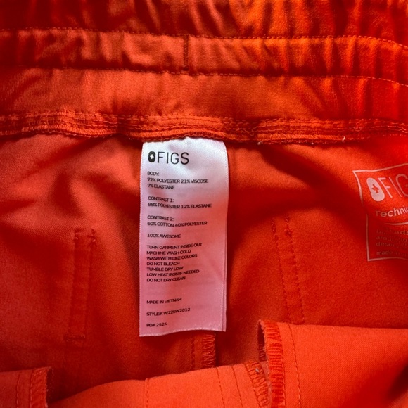 Figs Orange Scrubs Joggers size XS - Picture 4 of 5